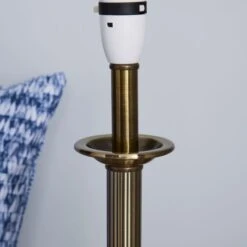 Dunelm Fluted Candlestick Antique Brass Table Lamp Base 9 Dunelm Fluted Candlestick Antique Brass Table Lamp Base -Home Lighting 1000001182 alt03