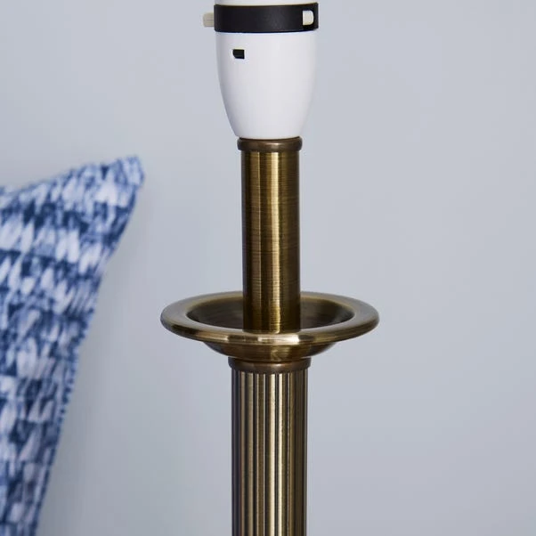 Dunelm Fluted Candlestick Antique Brass Table Lamp Base 4 Dunelm Fluted Candlestick Antique Brass Table Lamp Base - Image 4