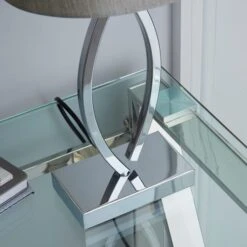 Dunelm Como Table Lamp Chrome Shade -Home Lighting 1000011023 alt02