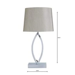 Dunelm Como Table Lamp Chrome Shade -Home Lighting 1000011023 alt04