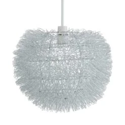 Dunelm Urchin Ball Silver Easy Fit Pendant -Home Lighting 1000032626 alt04