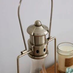 Dunelm Horse Lantern Satin Nickel Table Lamp 8 Dunelm Horse Lantern Satin Nickel Table Lamp -Home Lighting 1000044879 alt02