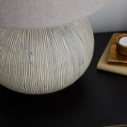 Dunelm Dahlia Scratched Resin Grey Table Lamp 8 Dunelm Dahlia Scratched Resin Grey Table Lamp -Home Lighting 1000062854 alt02