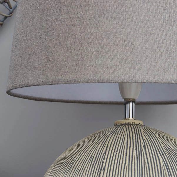 Dunelm Dahlia Scratched Resin Grey Table Lamp 4 Dunelm Dahlia Scratched Resin Grey Table Lamp - Image 4