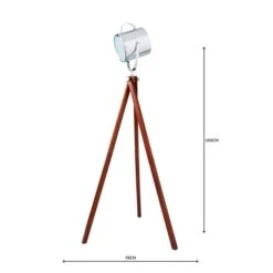 Dunelm Carlton Camera Tripod Wood Floor Lamp -Home Lighting 1000070529 alt04