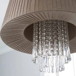 Dunelm Allure Grey Easy Fit Pendant -Home Lighting 1000083991 alt02