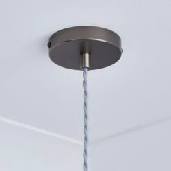 Dunelm Lucas Industrial 1 Light Pendant Pewter Ceiling Fitting -Home Lighting 1000084135 alt03