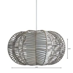 Dunelm Weave Wicker Natural Easy Fit Pendant -Home Lighting 1000084217 alt04