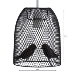 Livry Bird Grey Easy Fit Pendant -Home Lighting 1000111889 alt04