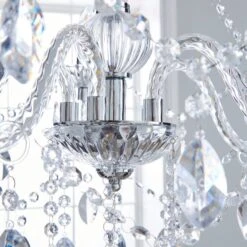 Dunelm Marie Therese 5 Light Integrated LED Chrome Chandelier -Home Lighting 1000111924 alt02