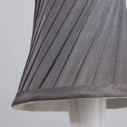 Dunelm Twisted Pleat Candle Lamp Shade 12cm Grey -Home Lighting 1000112157 alt02