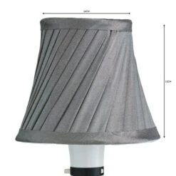 Dunelm Twisted Pleat Candle Lamp Shade 12cm Grey -Home Lighting 1000112157 alt04