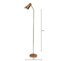 Dunelm Kurtis Gold Floor Lamp -Home Lighting 1000119708 alt04