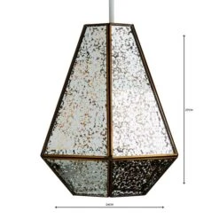 Dunelm Bemus Mercury Glass Easy Fit Pendant -Home Lighting 1000119709 alt04