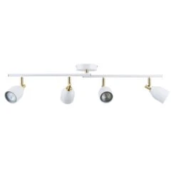 Dunelm Clio 4 Light White Spotlight Bar -Home Lighting 1000119712 alt05