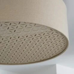 Kirsty Shade Taupe Flush Ceiling Fitting -Home Lighting 1000119785 alt02