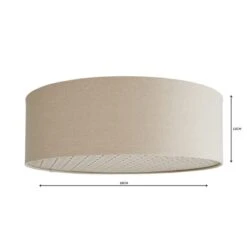 Kirsty Shade Taupe Flush Ceiling Fitting -Home Lighting 1000119785 alt04