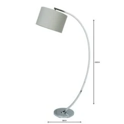 Dunelm Meson Chrome Floor Lamp -Home Lighting 1000119786 alt04