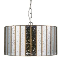 Dunelm Seraphina 1 Light Mercury Glass Pendant Ceiling Fitting -Home Lighting 1000119791 alt05