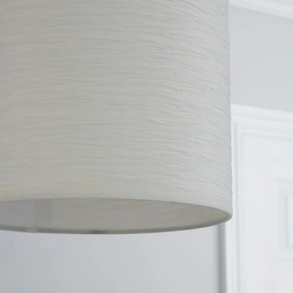 Dunelm Taora Paper Lamp Shade 20cm White 3 Dunelm Taora Paper Lamp Shade 20cm White - Image 3