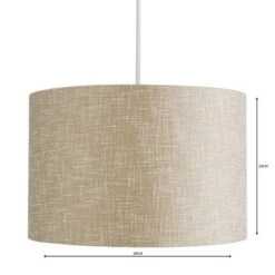 Dunelm Boucle Lamp Shade 35cm Natural -Home Lighting 1000119841 alt04