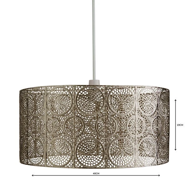 Dunelm Manila Nickel Easy Fit Pendant 4 Dunelm Manila Nickel Easy Fit Pendant - Image 4
