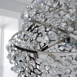 Dunelm Jaimee 3 Light Crystal Chrome Ceiling Fitting -Home Lighting 1000119870 alt02