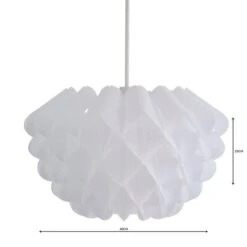 Dunelm Sochi Honeycombe White Easy Fit Pendant -Home Lighting 1000119928 alt04