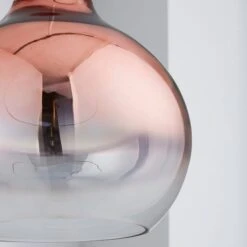 Dunelm Nivala Ombre Smoked Glass Copper Easy Fit Pendant -Home Lighting 1000119933 alt02