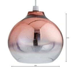 Dunelm Nivala Ombre Smoked Glass Copper Easy Fit Pendant -Home Lighting 1000119933 alt04