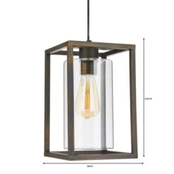 Dunelm London Industrial 1 Light Pendant Bronze Ceiling Fitting -Home Lighting 1000119936 alt06