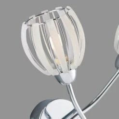 Dunelm Rosa 2 Light Chrome Wall Light -Home Lighting 1000137329 alt02