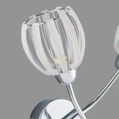 Dunelm Rosa 2 Light Chrome Wall Light -Home Lighting 1000137329 alt03