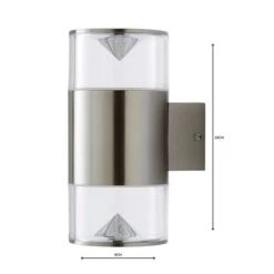 Dunelm Aden 2 Light Steel Outdoor Wall Light -Home Lighting 1000137345 alt04