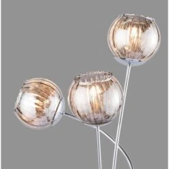 Dunelm Arta 3 Arm Smoked Glass Floor Lamp -Home Lighting 1000137348 alt02