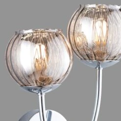 Dunelm Arta 2 Light Chrome Wall Light -Home Lighting 1000137352 alt02