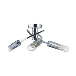 Dunelm Corvus 3 Light Chrome Semi-Flush Ceiling Fitting -Home Lighting 1000137353 alt05