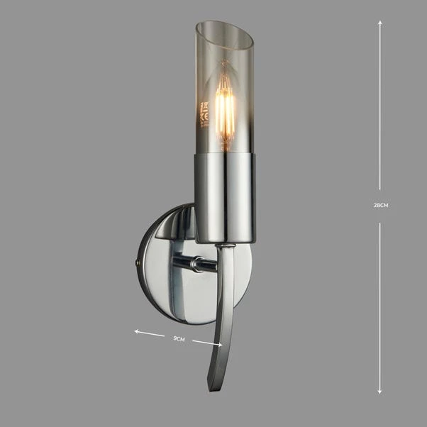 Dunelm Corvus Chrome Wall Light 5 Dunelm Corvus Chrome Wall Light - Image 5