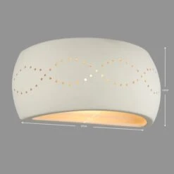 Dunelm Thasos White Wall Light -Home Lighting 1000137366 alt04