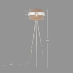 Dunelm Joey Tripod Grey Floor Lamp -Home Lighting 1000137371 alt05