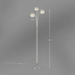 Dunelm Cecilie 3 Arm Chrome Floor Lamp -Home Lighting 1000137376 alt04