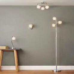 Dunelm Cecilie 3 Arm Chrome Floor Lamp -Home Lighting 1000137376 alt05