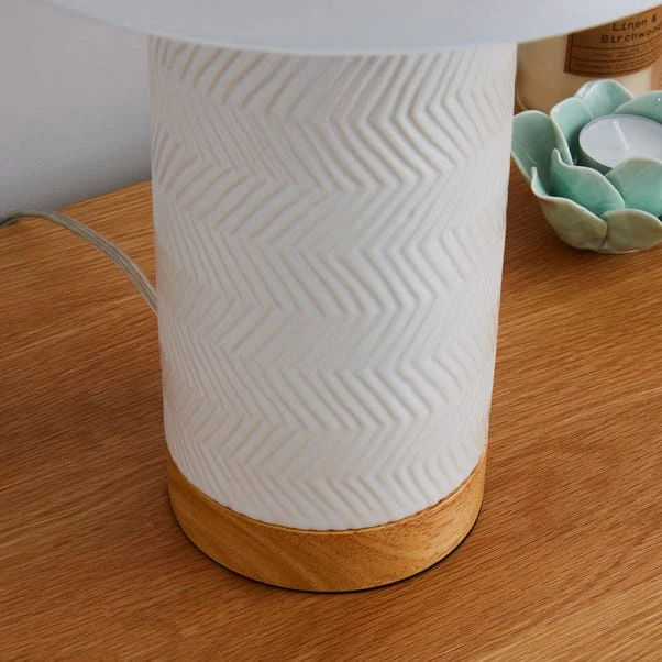 Dunelm Bibi Ceramic White Table Lamp 3 Dunelm Bibi Ceramic White Table Lamp - Image 3