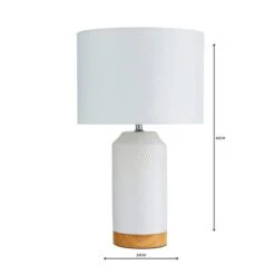 Dunelm Bibi Ceramic White Table Lamp 10 Dunelm Bibi Ceramic White Table Lamp -Home Lighting 1000137378 alt04