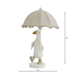 Dunelm Darcy Resin Duck White Table Lamp -Home Lighting 1000139074 alt04