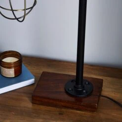 Dunelm Milas Pipe Black Industrial Table Lamp -Home Lighting 1000139077 alt03