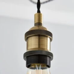 Dunelm Logan 5 Light Spider Antique Brass Industrial Cluster Flex Fitting -Home Lighting 1000139088 alt03