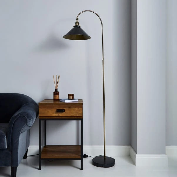 Dunelm Logan Grey Industrial Floor Lamp 3 Dunelm Logan Grey Industrial Floor Lamp - Image 3