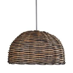 Dunelm Lari Split Weave Grey Easy Fit Pendant -Home Lighting 1000139117 alt04