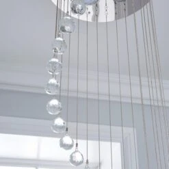 Dunelm Marconia 5 Light Glass Droplet Cluster Flush Ceiling Fitting -Home Lighting 1000139145 alt02